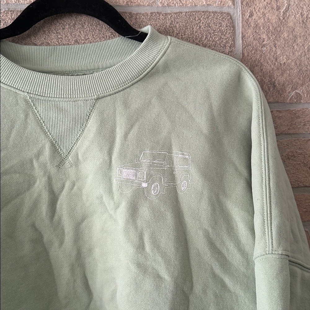 Land Rover Sweatshirt Casual Oversized Green Spring size S - Picture 4 of 8